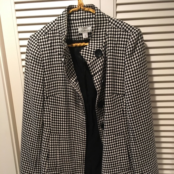 ann taylor houndstooth coatigan